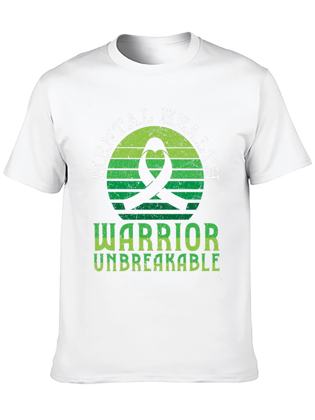 Mental Health Warrior T-Shirt Unbreakable Ribbon
