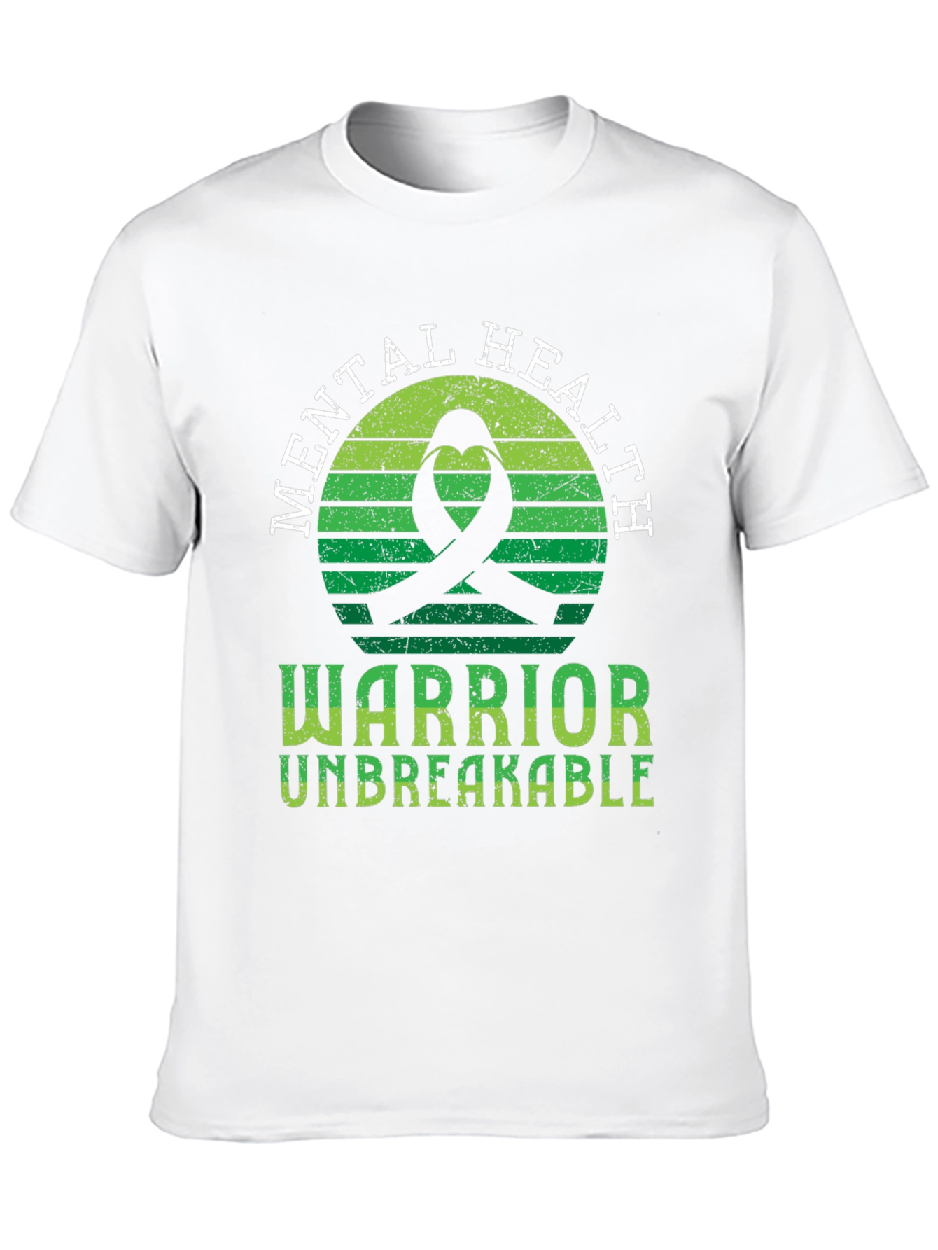 Mental Health Warrior T-Shirt Unbreakable Ribbon