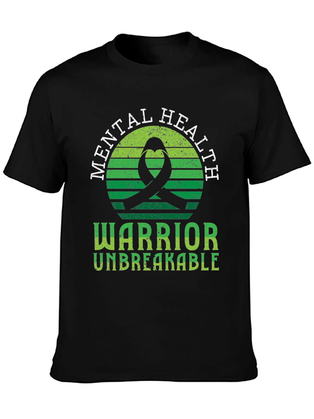 Mental Health Warrior T-Shirt Unbreakable Ribbon