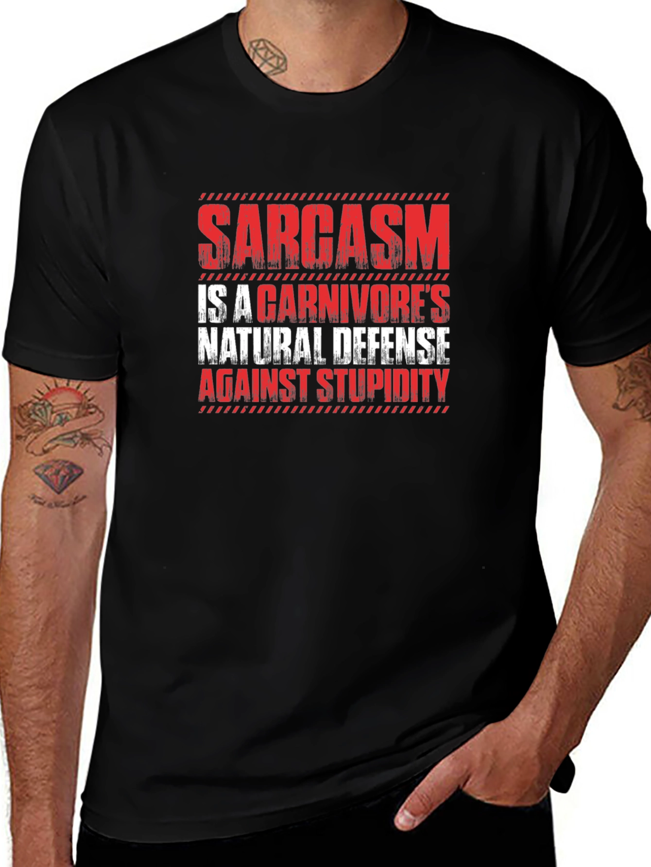 Sarcasm Carnivores Defense Graphic Tee