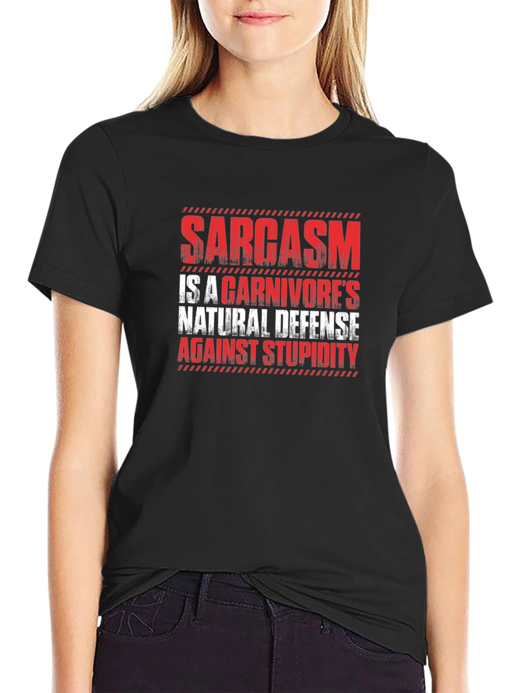 Sarcasm Carnivores Defense Graphic Tee