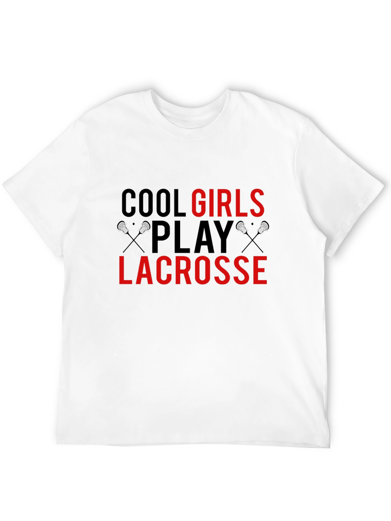 Cool Girls Play Lacrosse Black T-Shirt