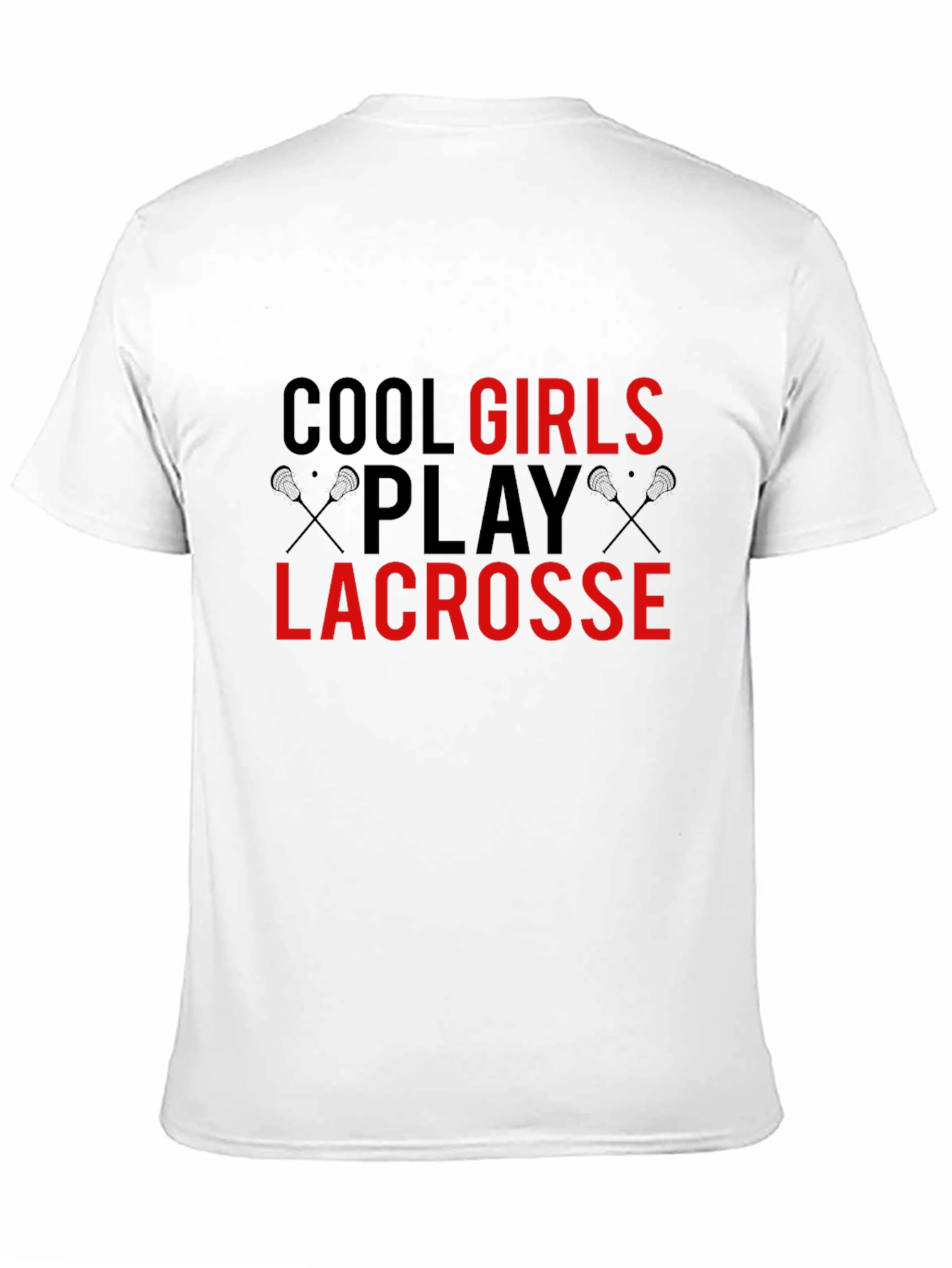 Cool Girls Play Lacrosse Black T-Shirt