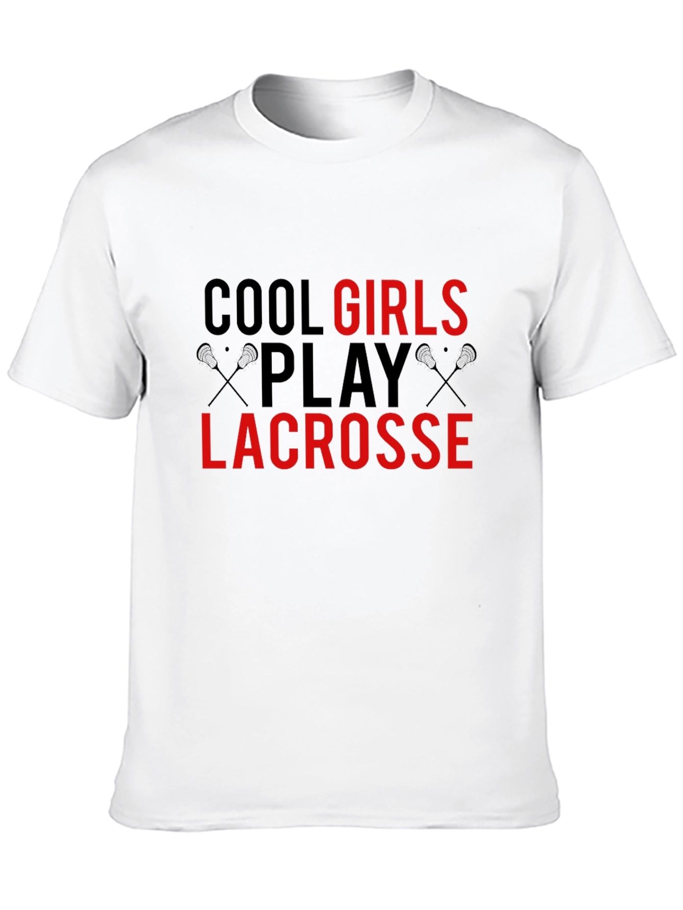 Cool Girls Play Lacrosse Black T-Shirt