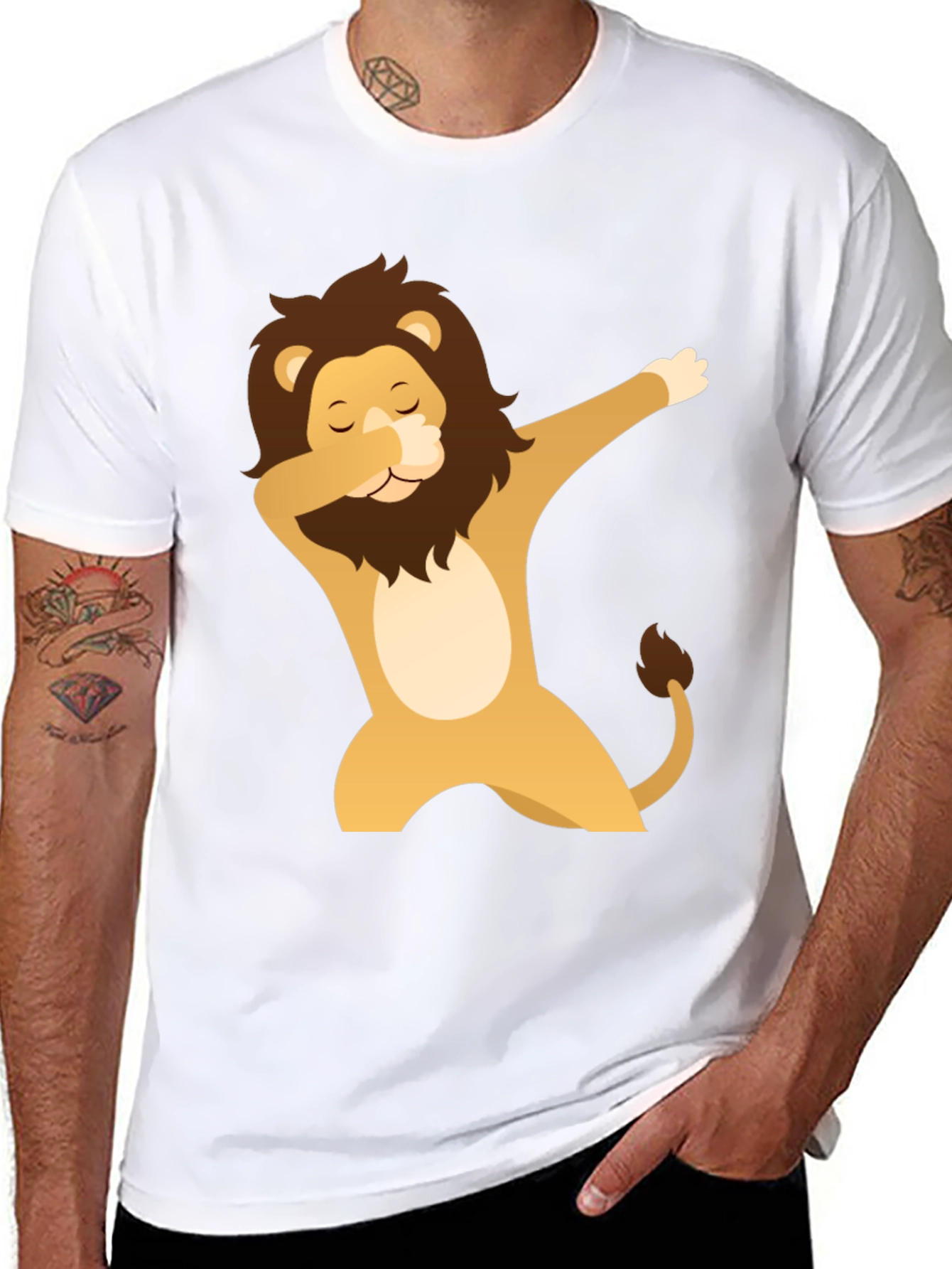 Dabbing Lion Graphic Tee - Cool & Trendy T-Shirt