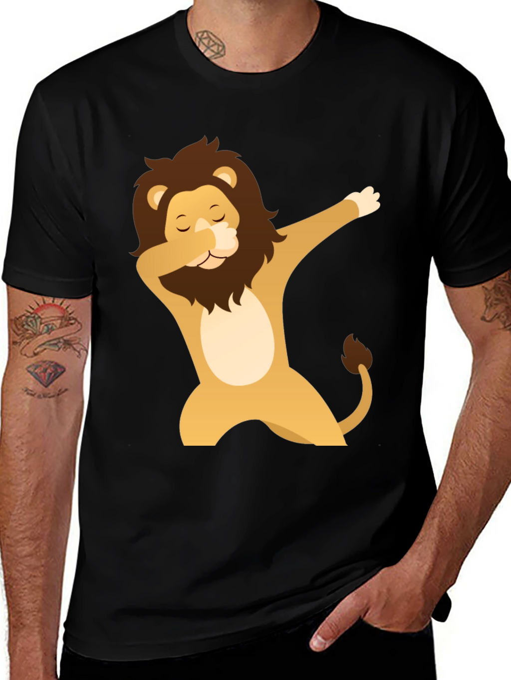 Dabbing Lion Graphic Tee - Cool & Trendy T-Shirt