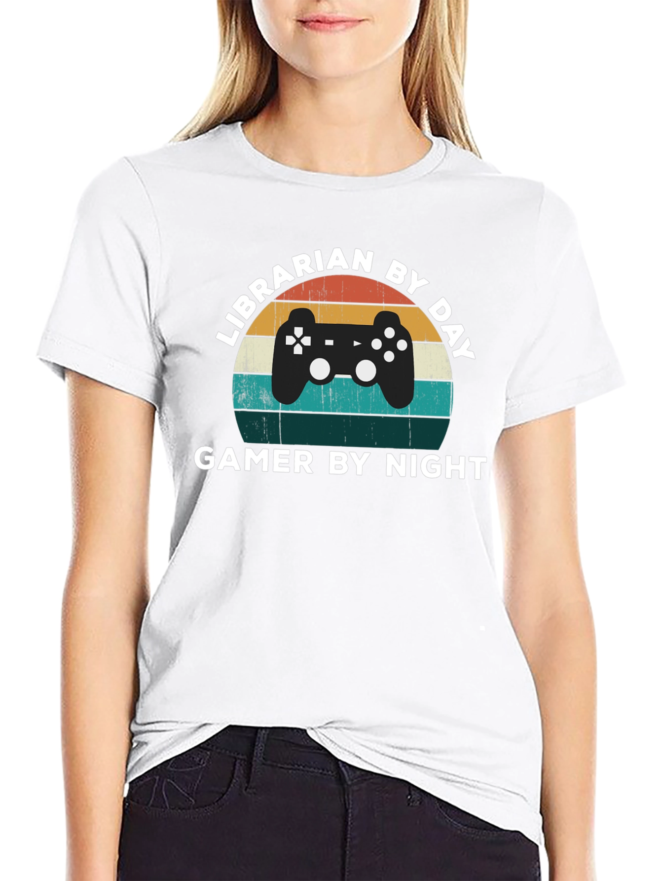 Librarian by Day Gamer by Night T-Shirt