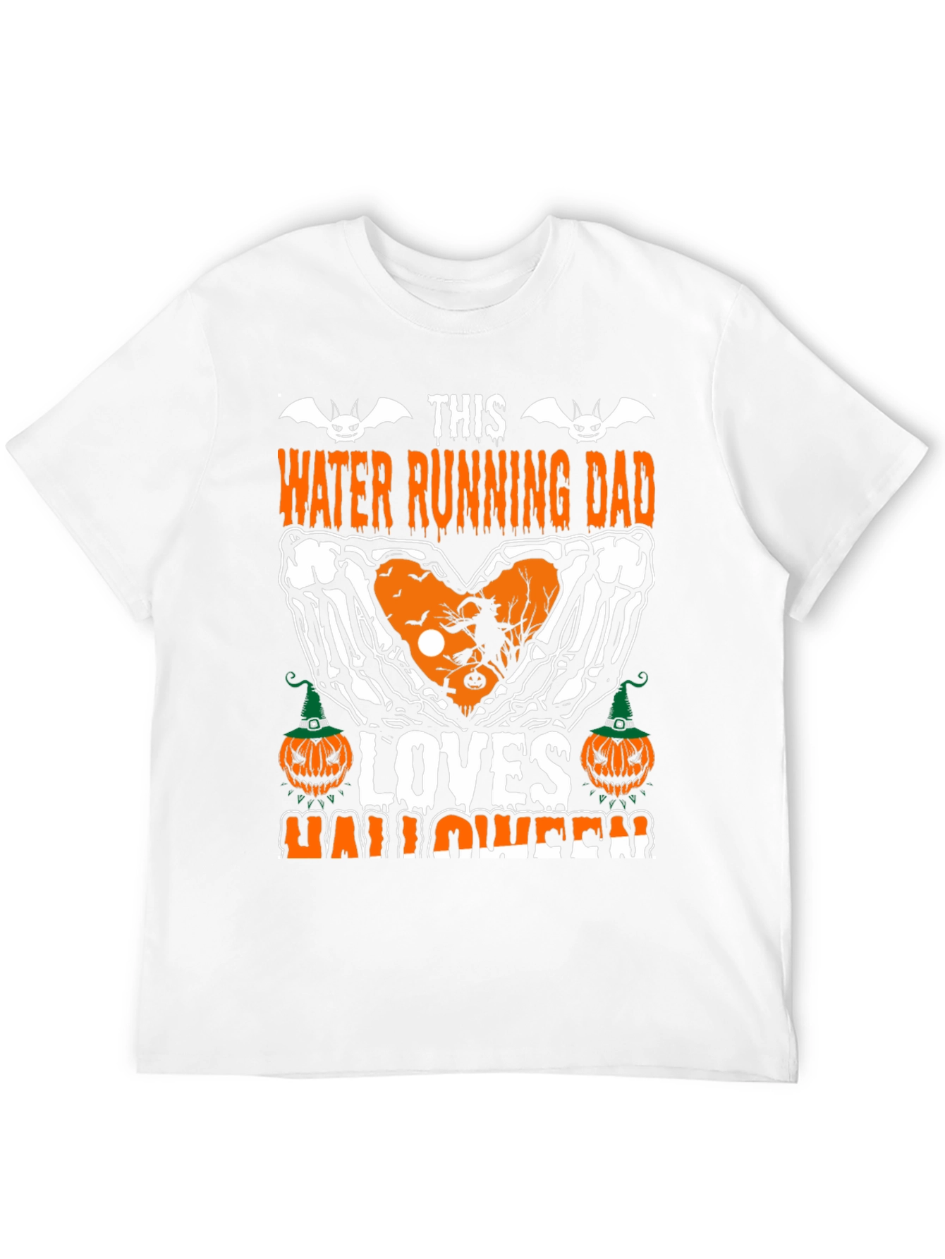 Halloween Water Running Dad Graphic Tee