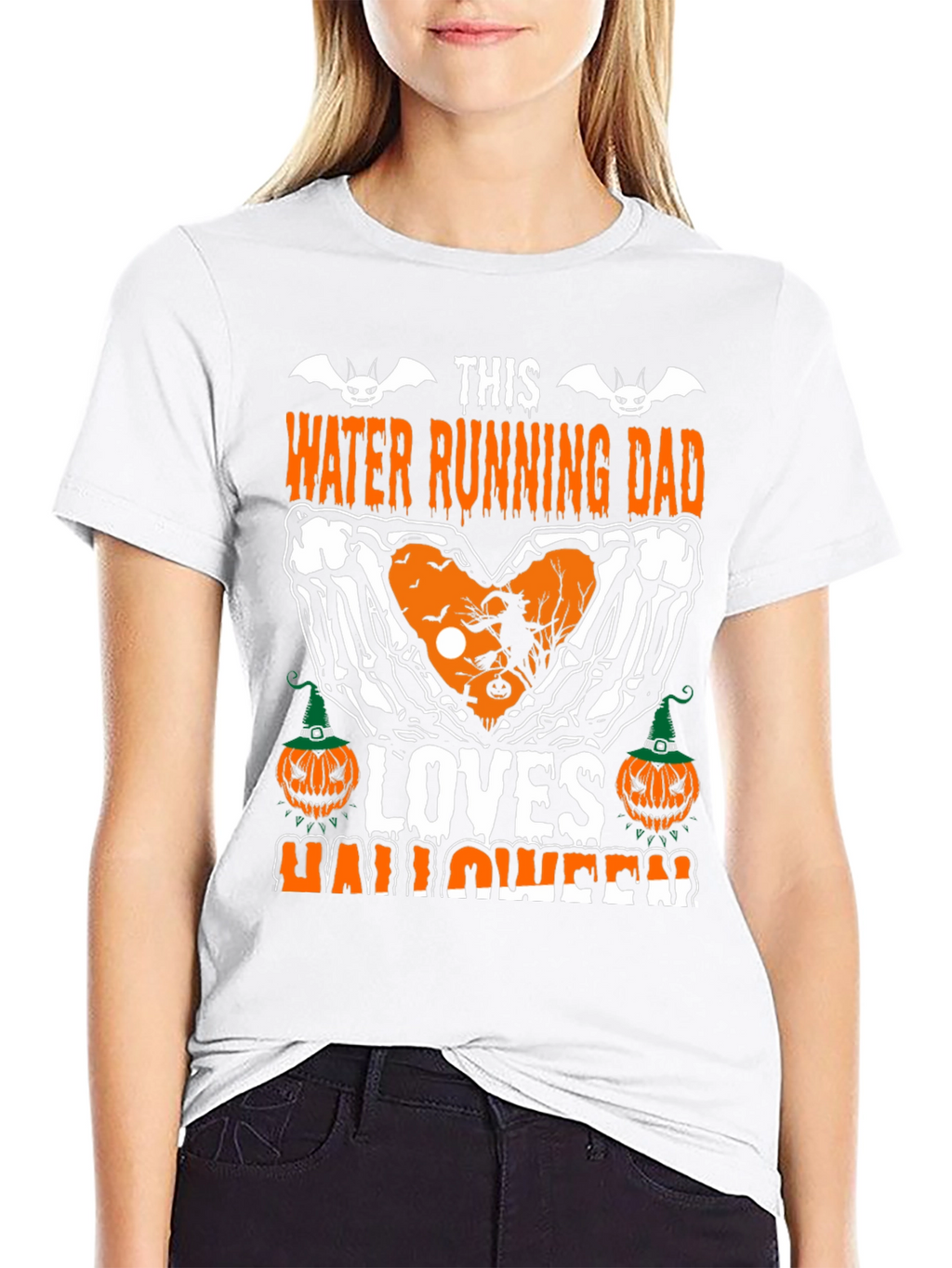 Halloween Water Running Dad Graphic Tee