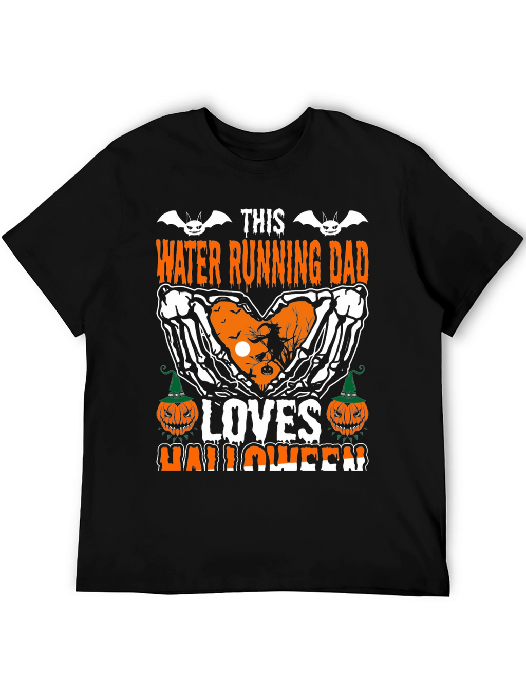 Halloween Water Running Dad Graphic Tee