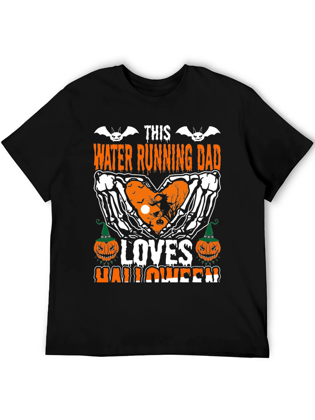 Halloween Water Running Dad Graphic Tee