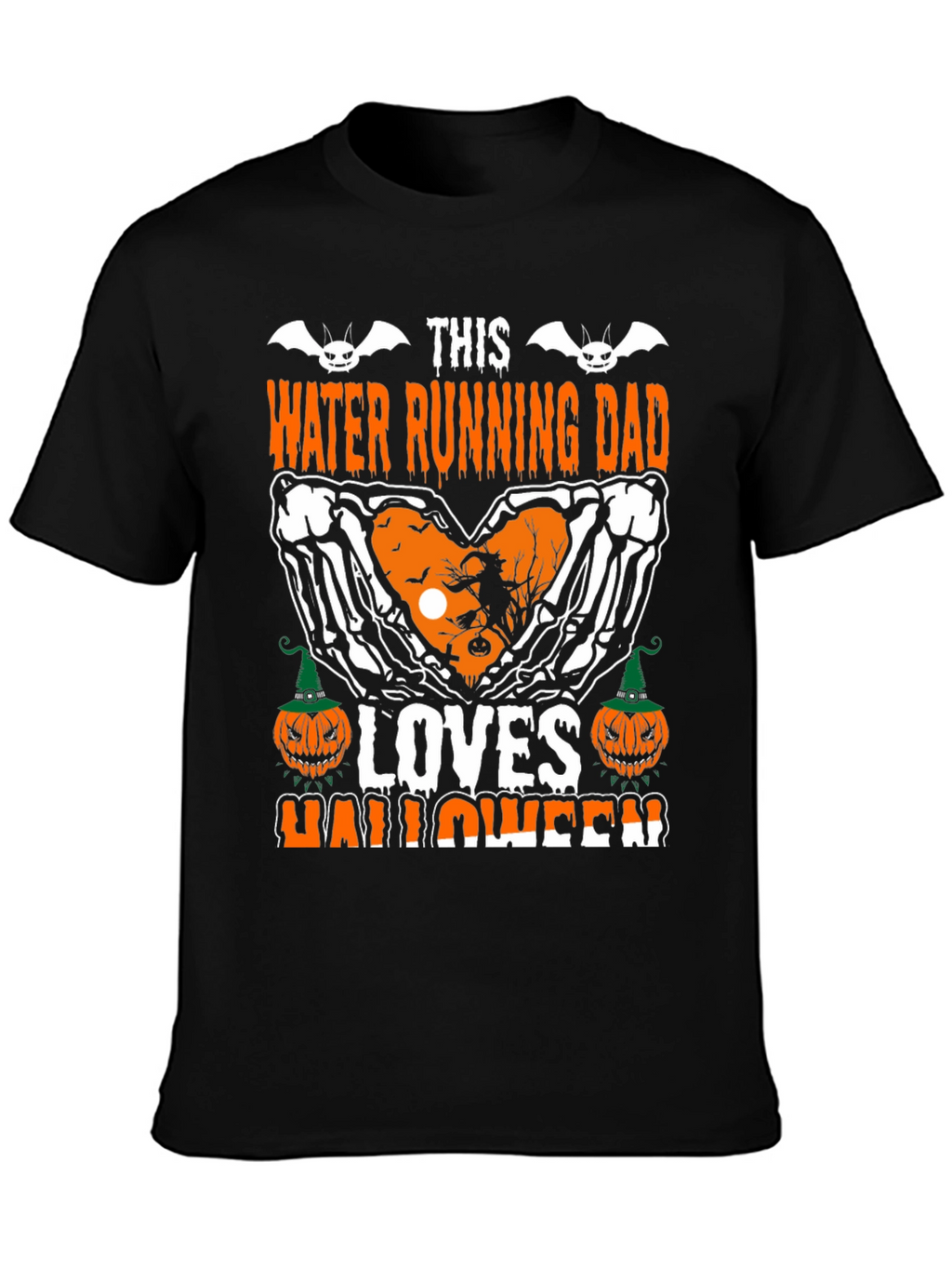 Halloween Water Running Dad Graphic Tee