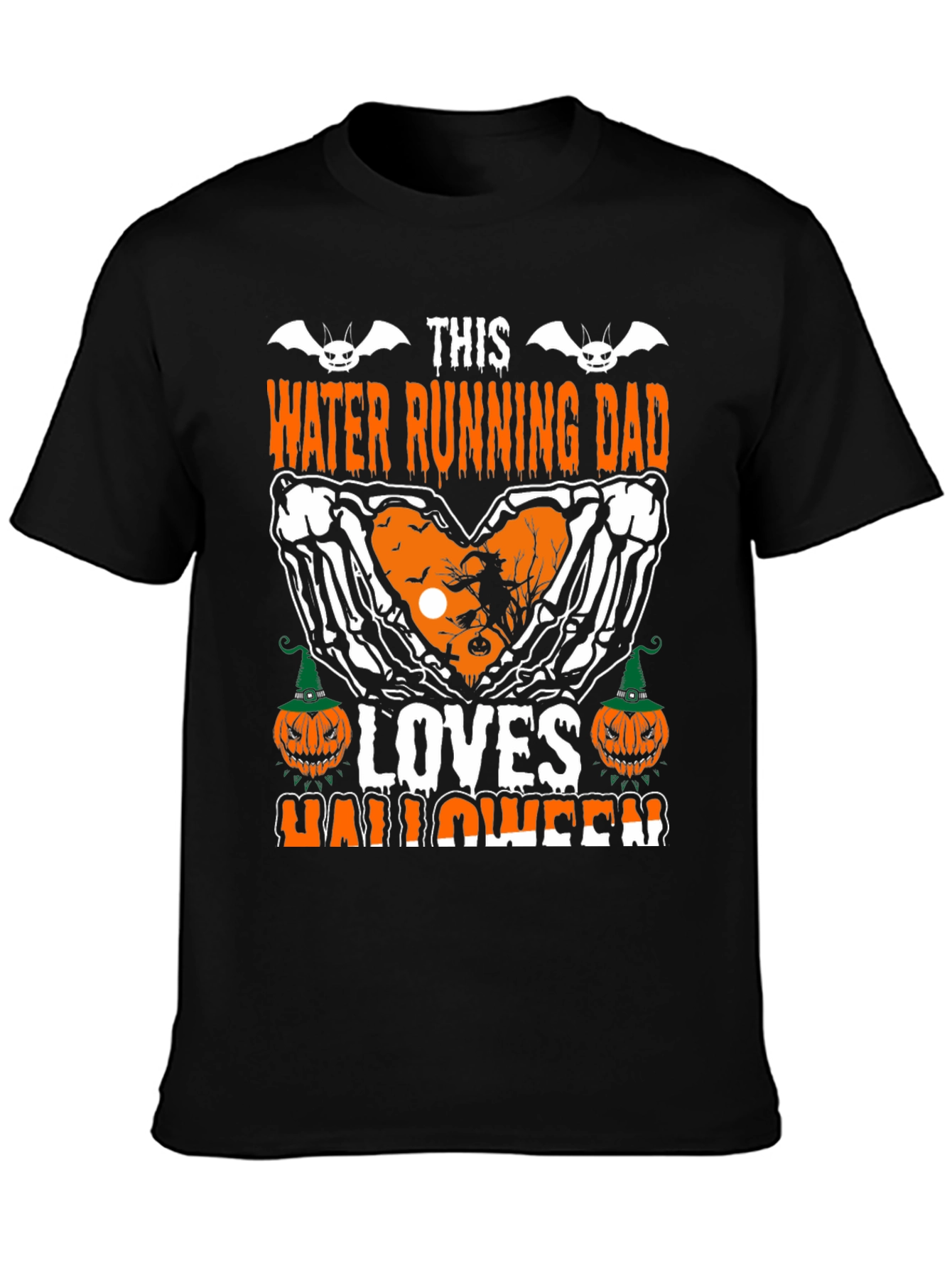 Halloween Water Running Dad Graphic Tee