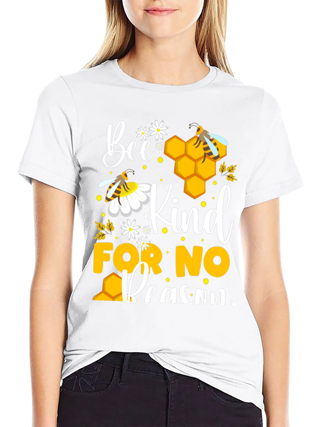 Bee Kind T-Shirt - Honeycomb Design