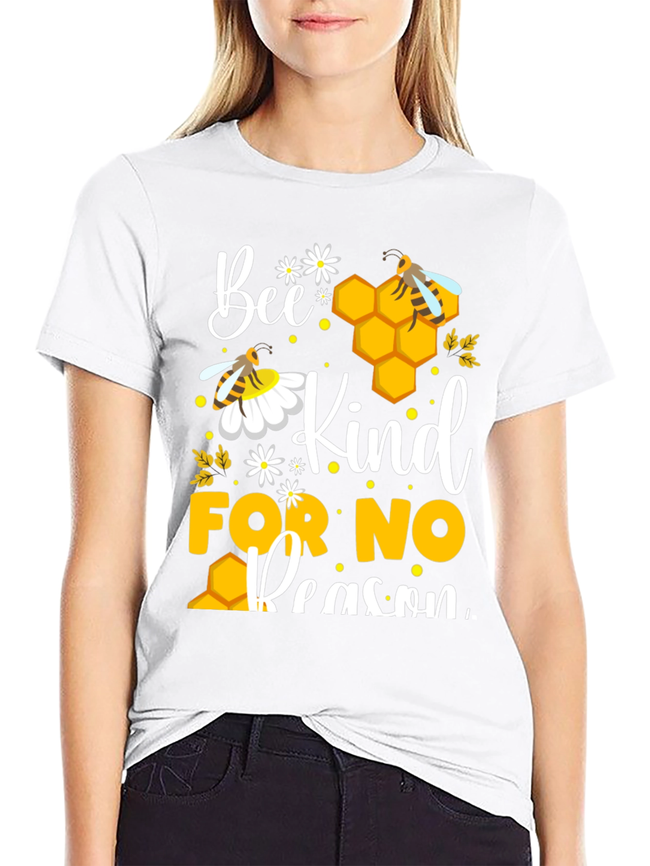 Bee Kind T-Shirt - Honeycomb Design
