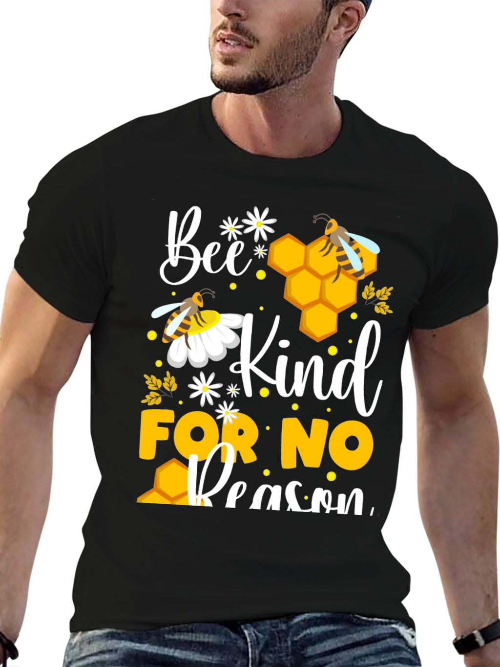 Bee Kind T-Shirt - Honeycomb Design