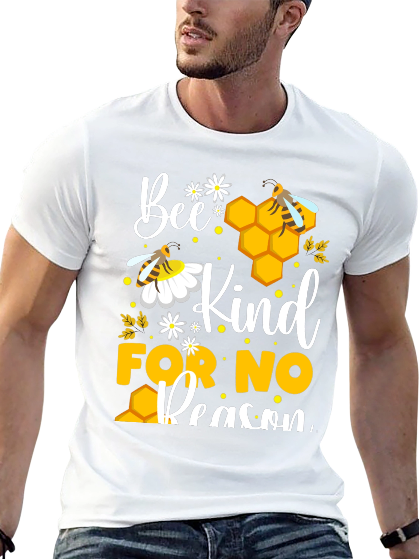 Bee Kind T-Shirt - Honeycomb Design