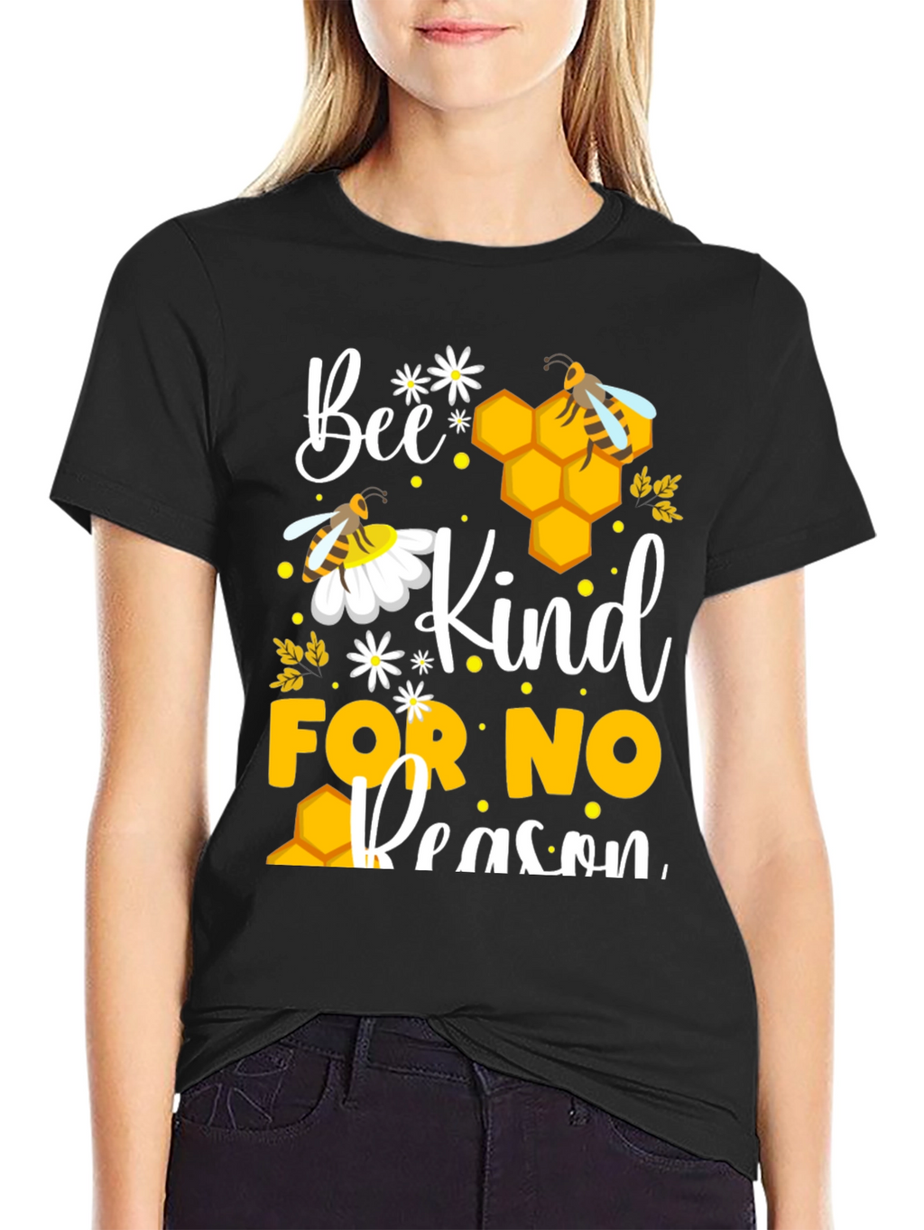 Bee Kind T-Shirt - Honeycomb Design