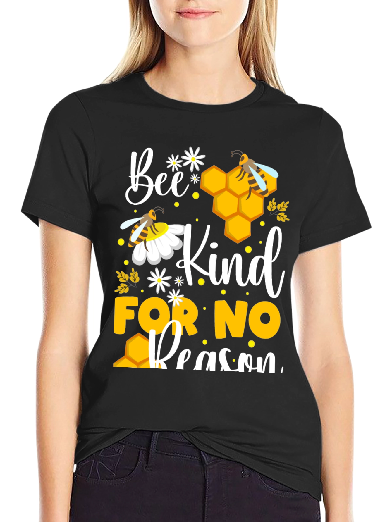 Bee Kind T-Shirt - Honeycomb Design