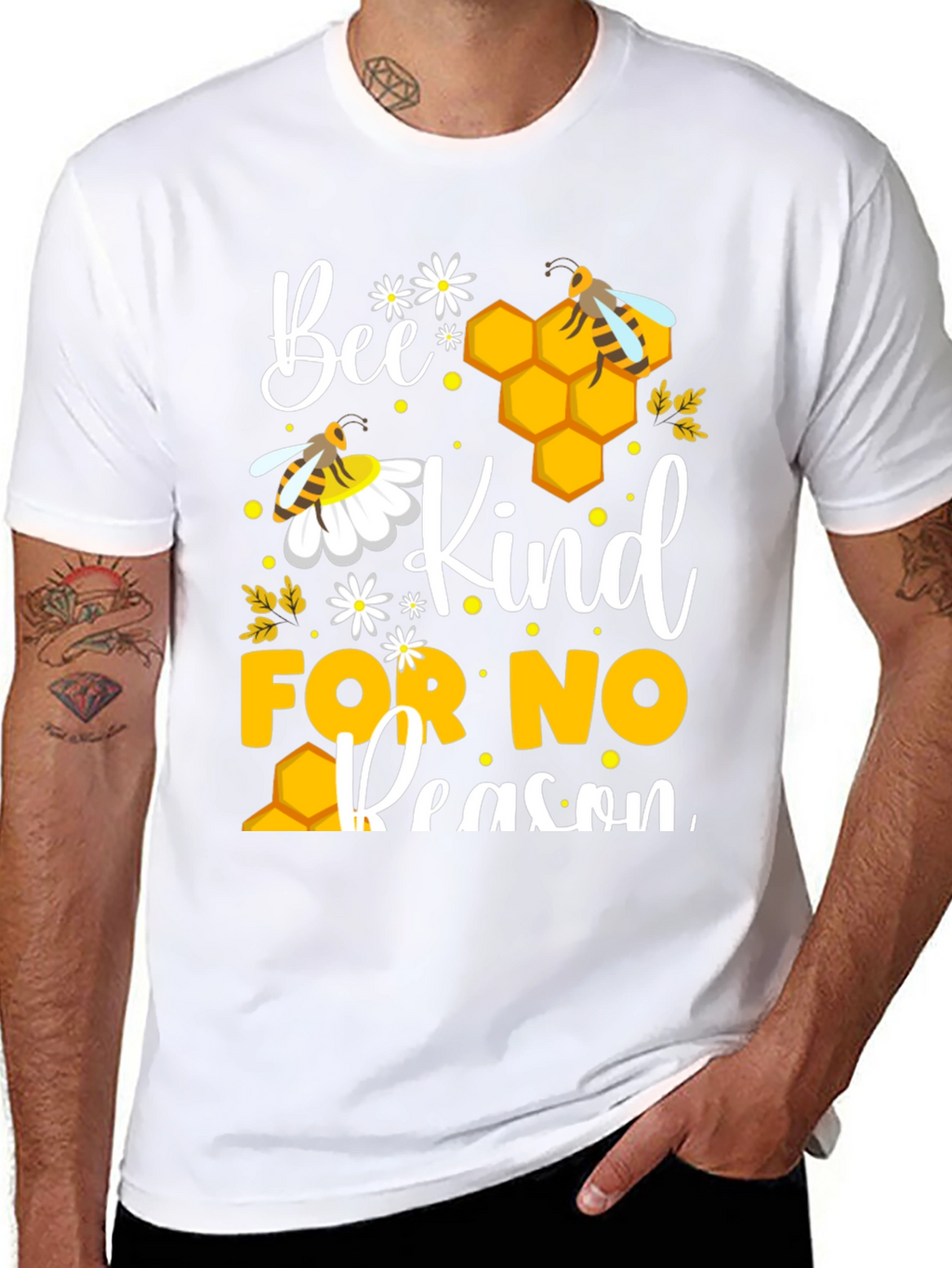 Bee Kind T-Shirt - Honeycomb Design