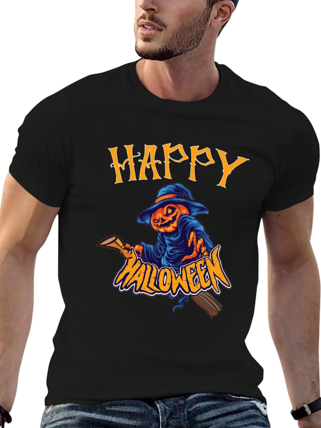 Happy Halloween Pumpkin Scarecrow T-Shirt