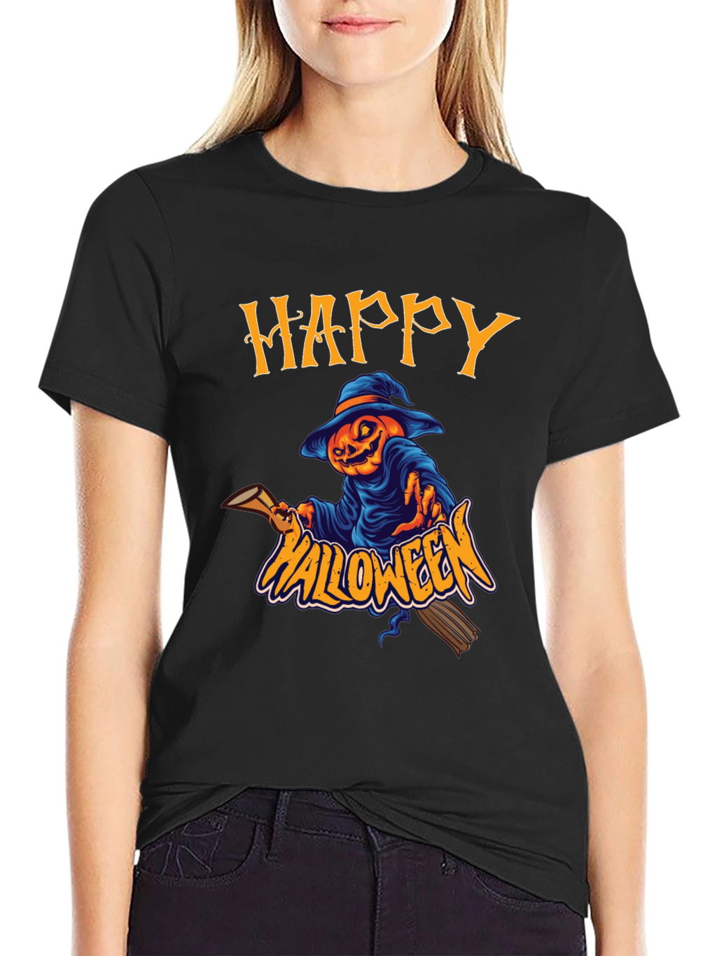 Happy Halloween Pumpkin Scarecrow T-Shirt