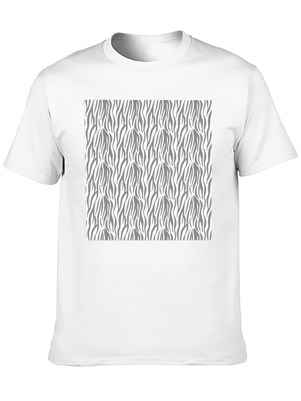 Stylish Black T-Shirt with Zebra Stripe Pattern