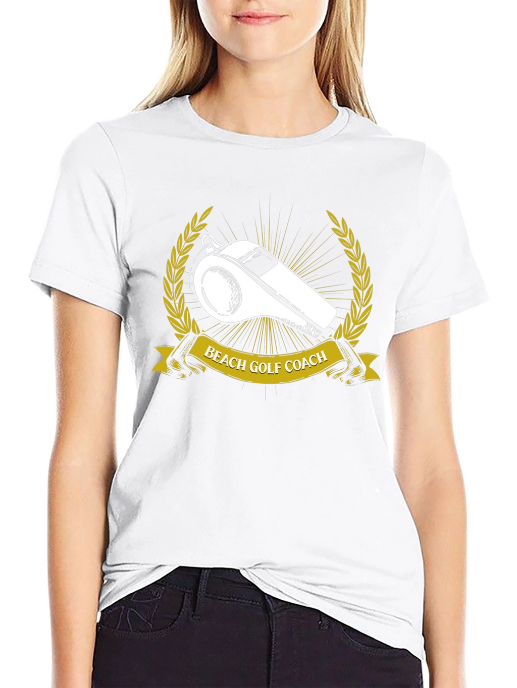Beach Golf Coach T-Shirt - Whistle Graphic Tee