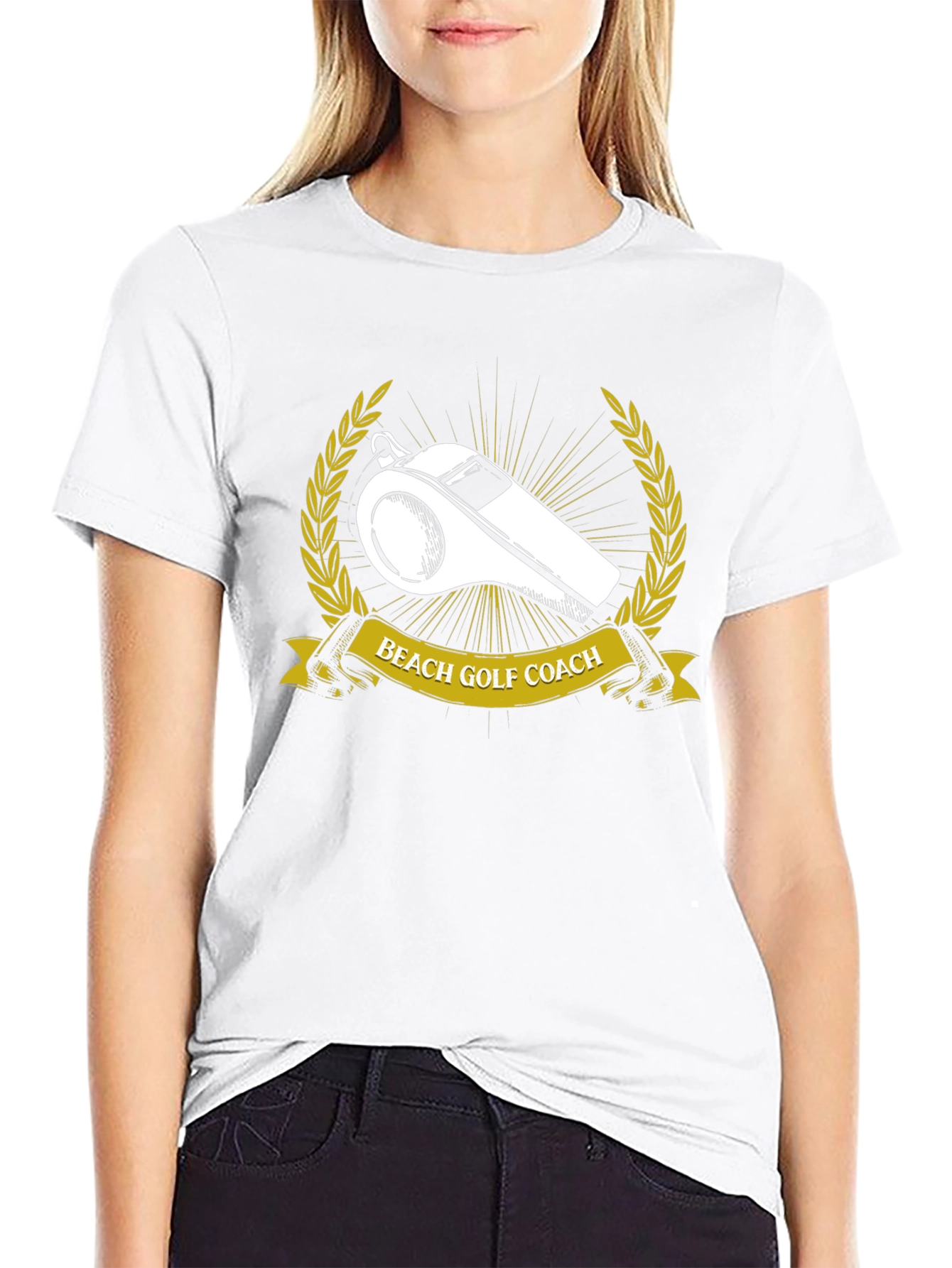 Beach Golf Coach T-Shirt - Whistle Graphic Tee