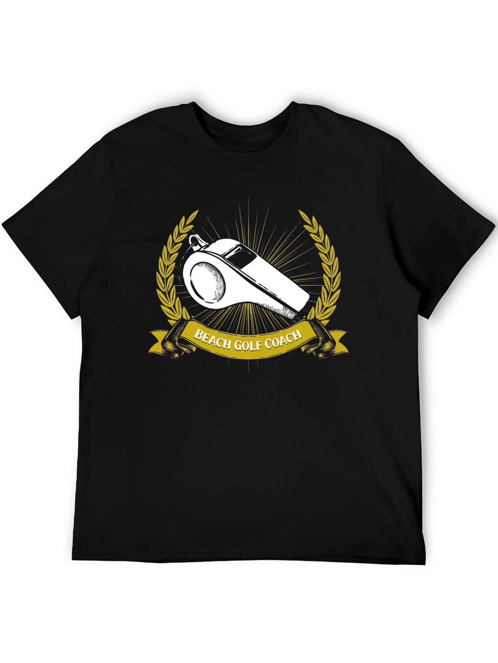Beach Golf Coach T-Shirt - Whistle Graphic Tee