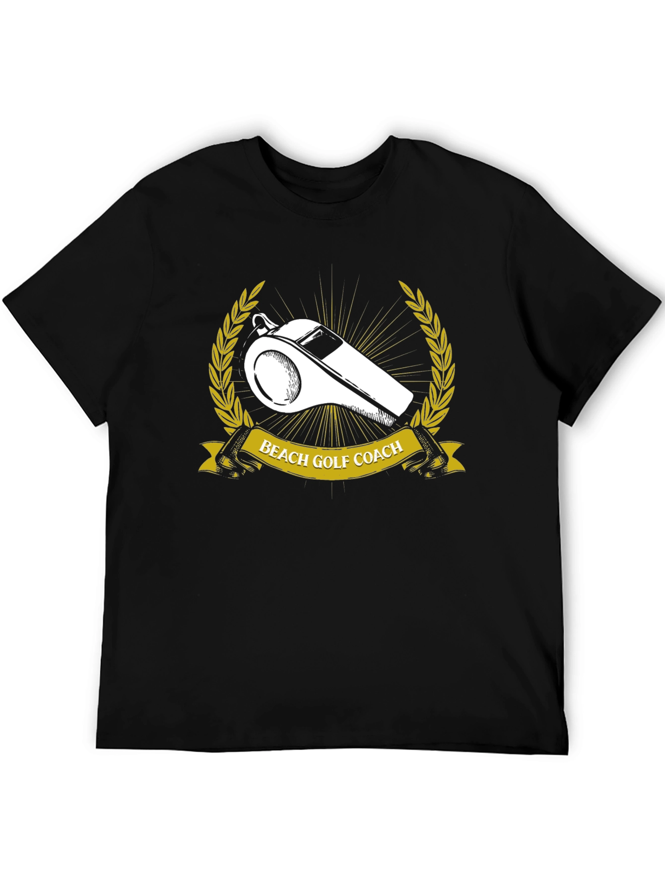 Beach Golf Coach T-Shirt - Whistle Graphic Tee