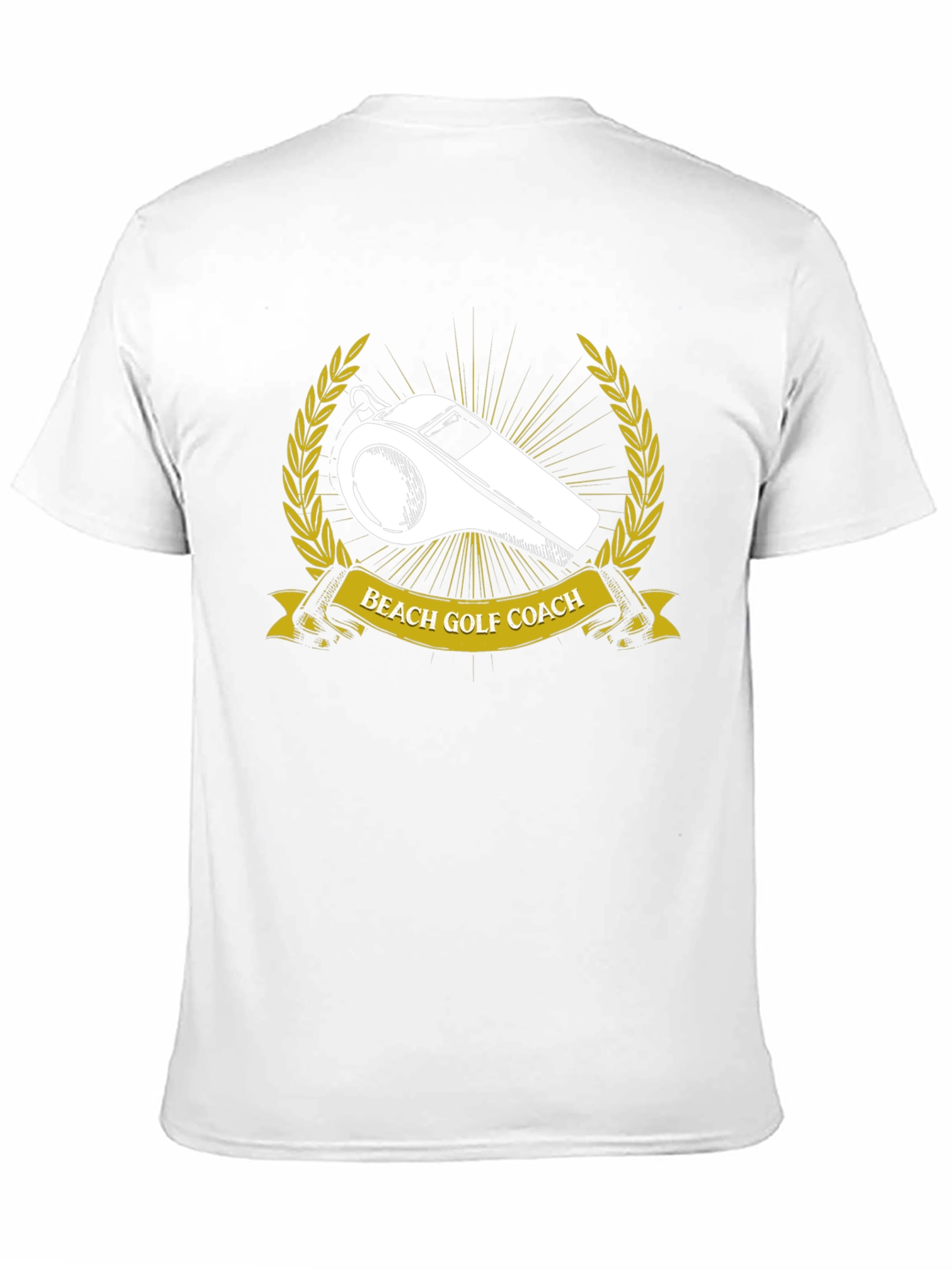 Beach Golf Coach T-Shirt - Whistle Graphic Tee