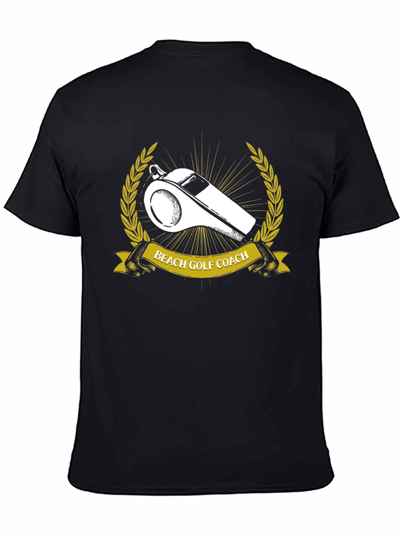 Beach Golf Coach T-Shirt - Whistle Graphic Tee