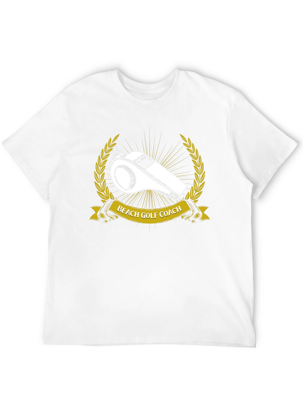 Beach Golf Coach T-Shirt - Whistle Graphic Tee