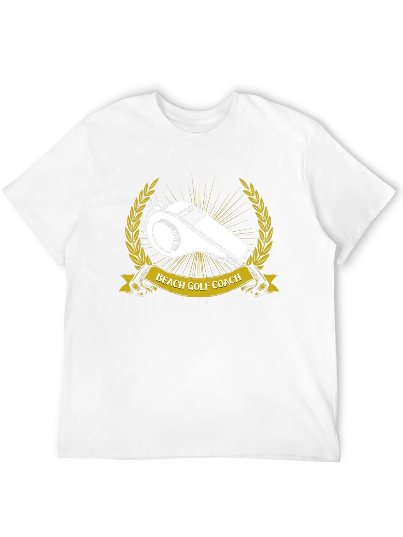Beach Golf Coach T-Shirt - Whistle Graphic Tee