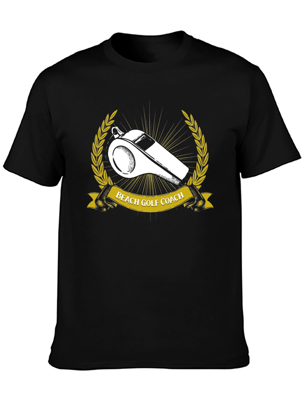 Beach Golf Coach T-Shirt - Whistle Graphic Tee