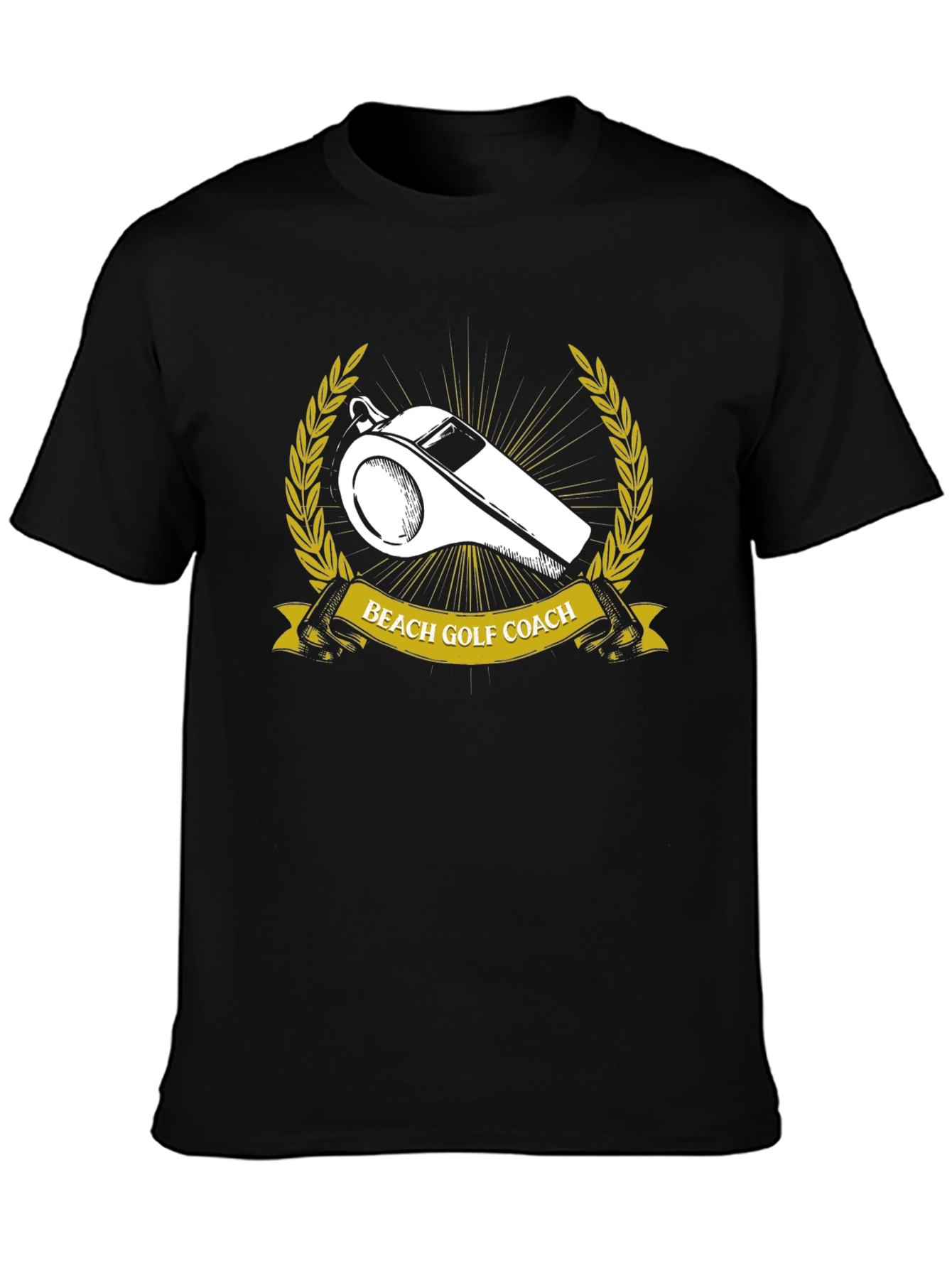 Beach Golf Coach T-Shirt - Whistle Graphic Tee