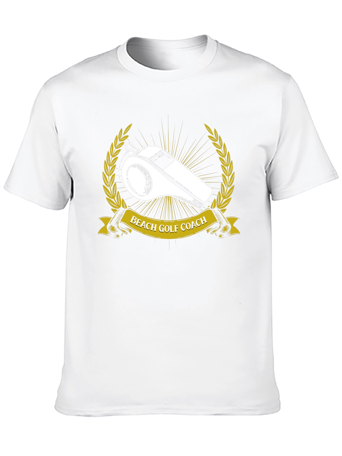 Beach Golf Coach T-Shirt - Whistle Graphic Tee