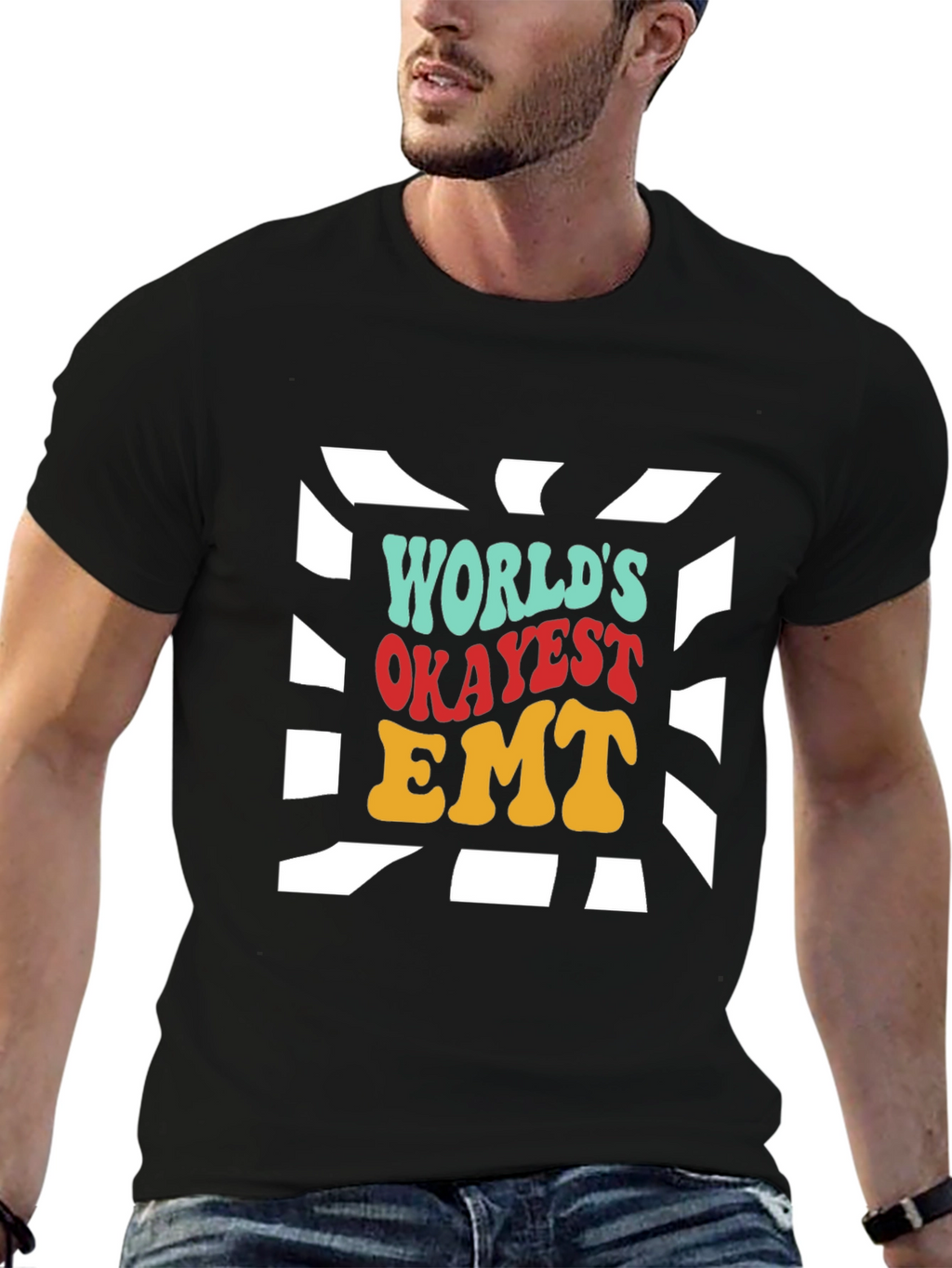 Worlds Okayest EMT T-Shirt - Retro Design