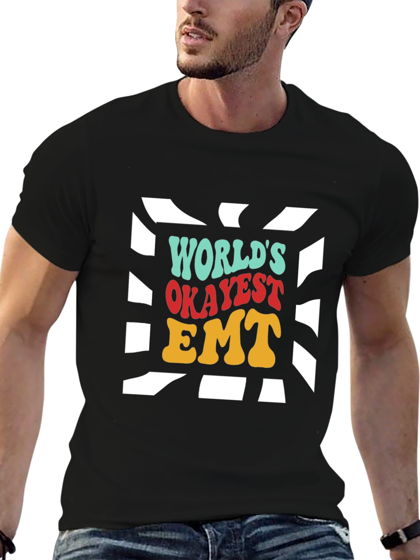 Worlds Okayest EMT T-Shirt - Retro Design