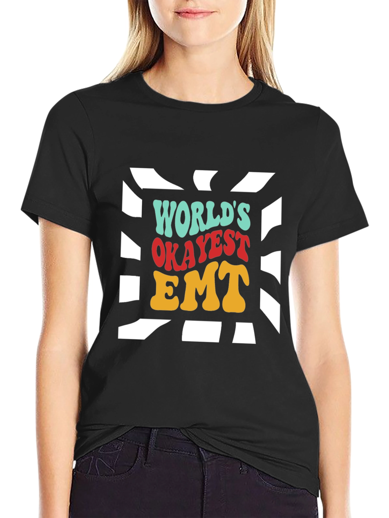 Worlds Okayest EMT T-Shirt - Retro Design