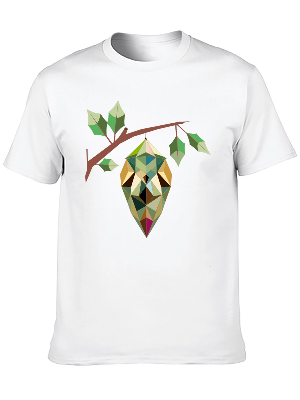 Geometric Pod Print Black T-Shirt