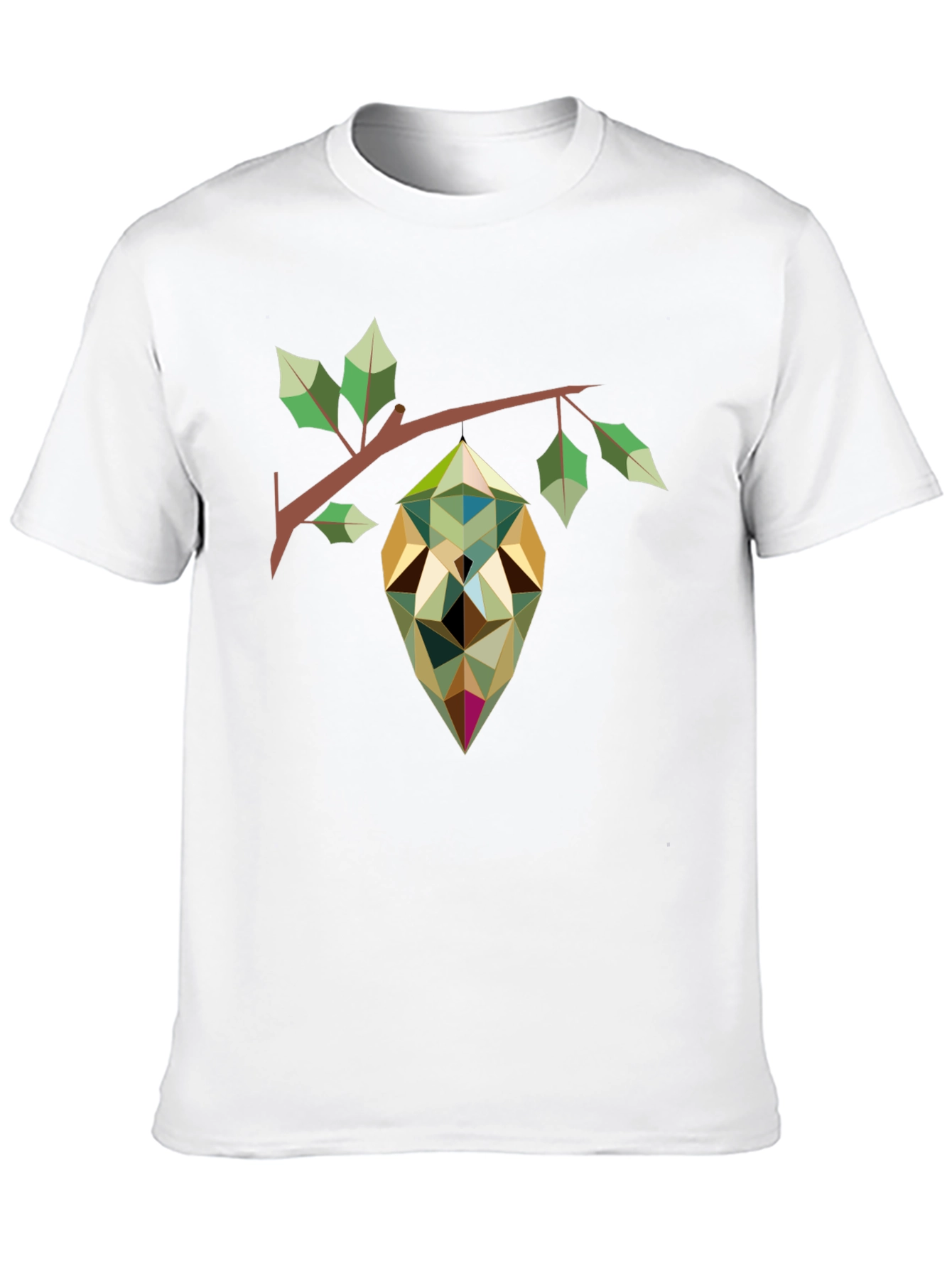 Geometric Pod Print Black T-Shirt