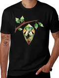 Geometric Pod Print Black T-Shirt