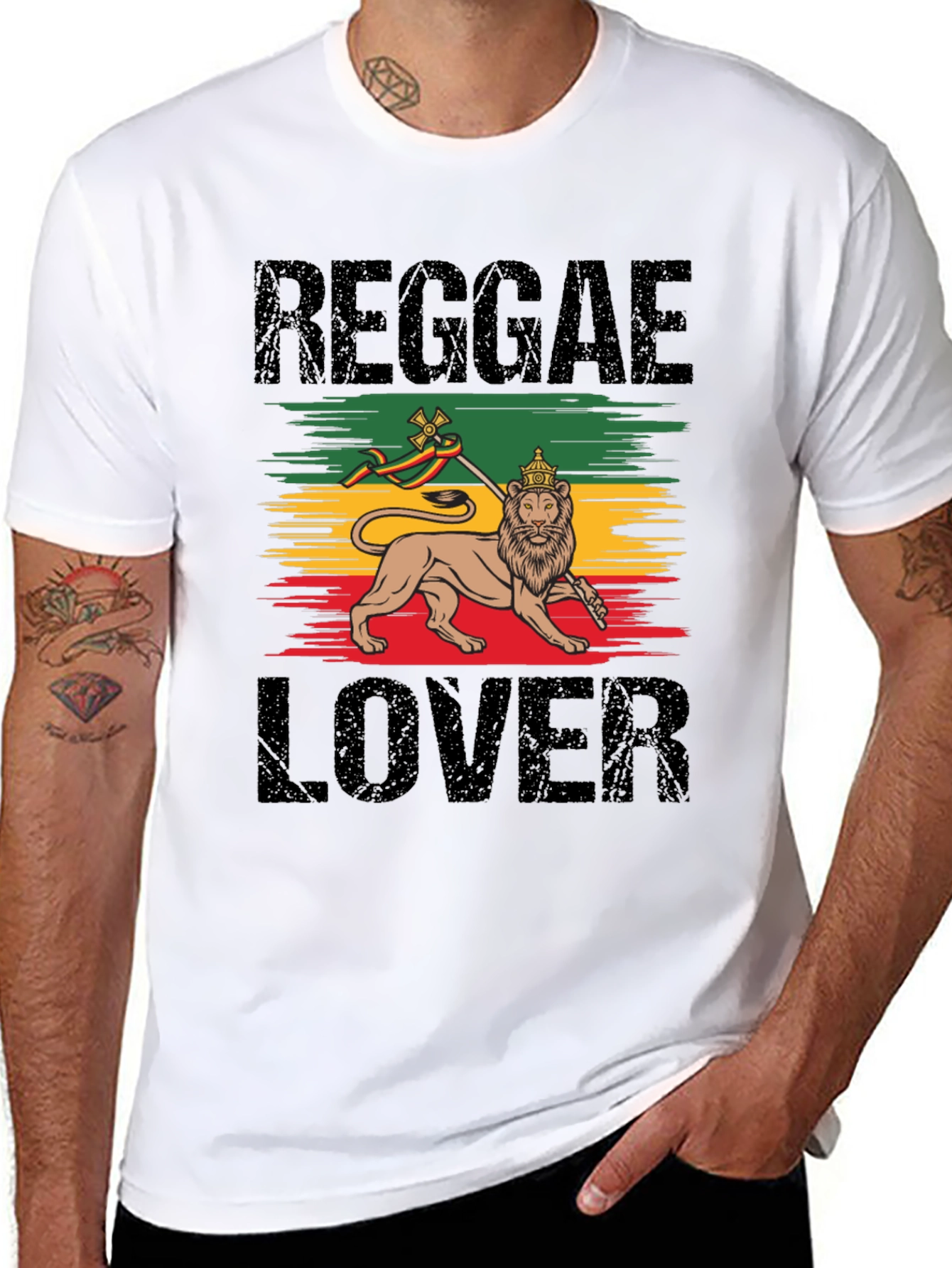 Reggae Lion Lover T-Shirt - Rasta Colors Tee