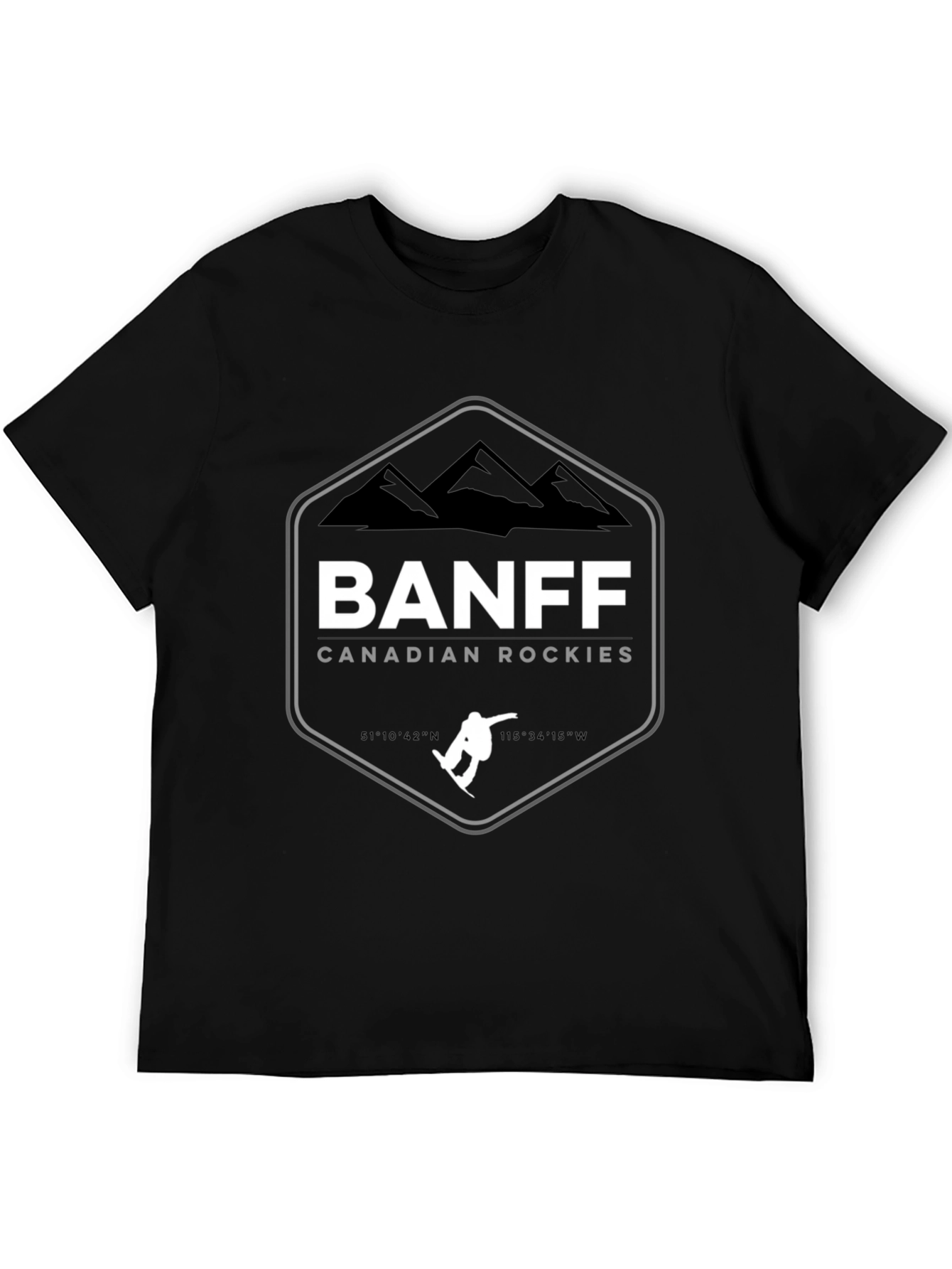 Banff Canadian Rockies Black T-Shirt