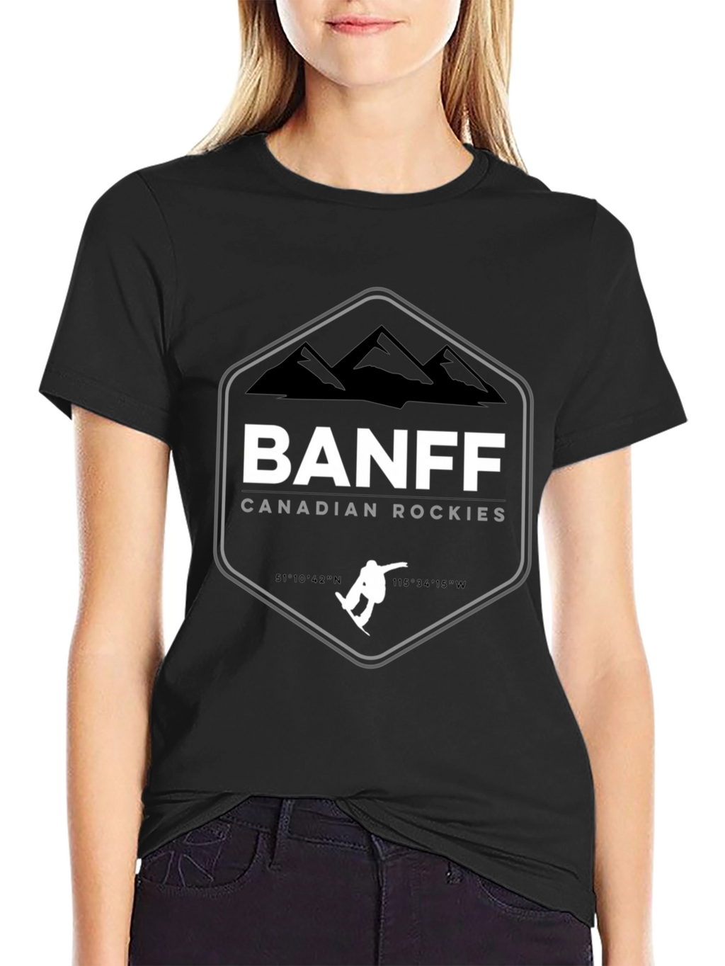 Banff Canadian Rockies Black T-Shirt