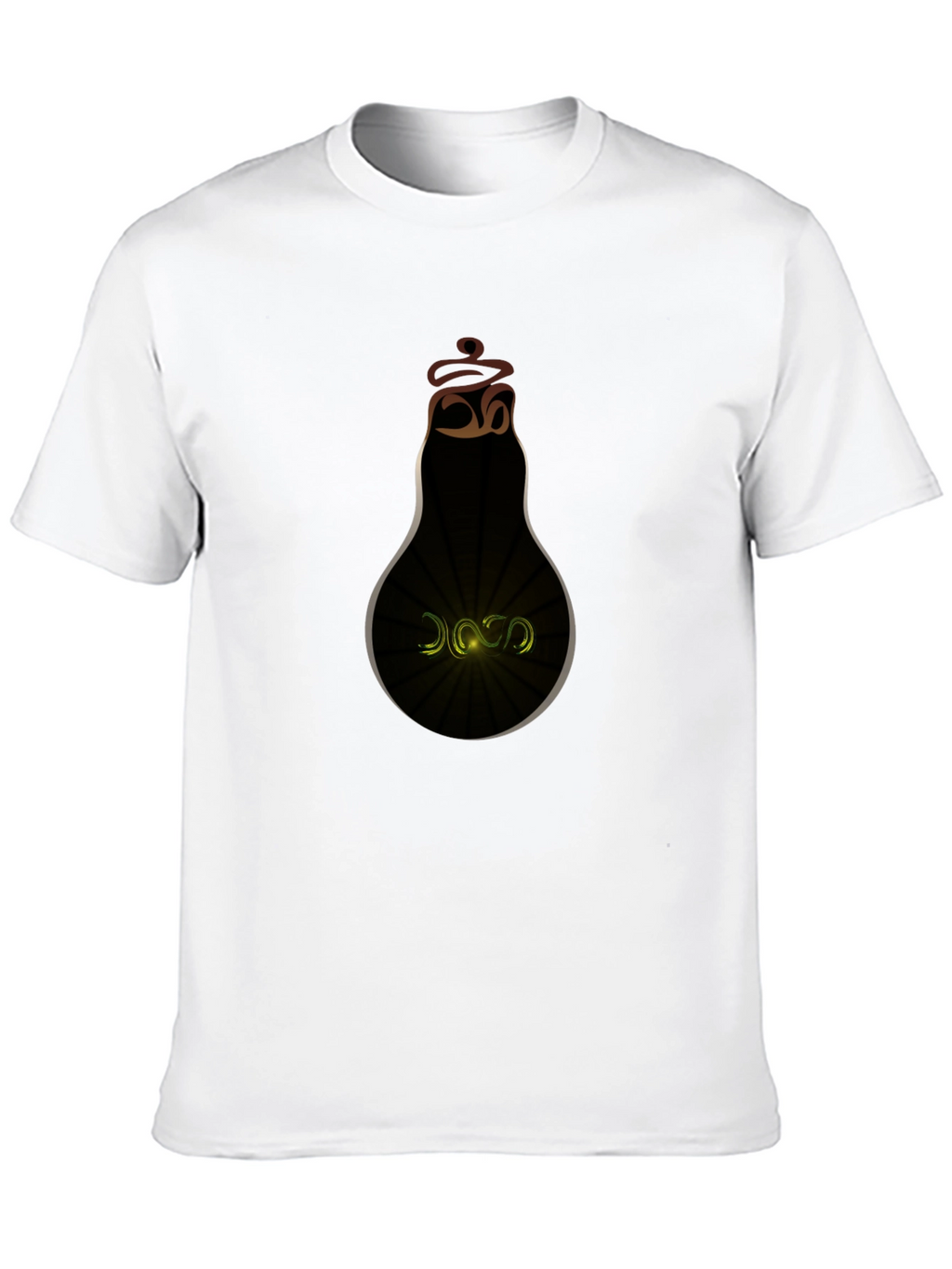 Stylish Black T-Shirt with Light Bulb Design