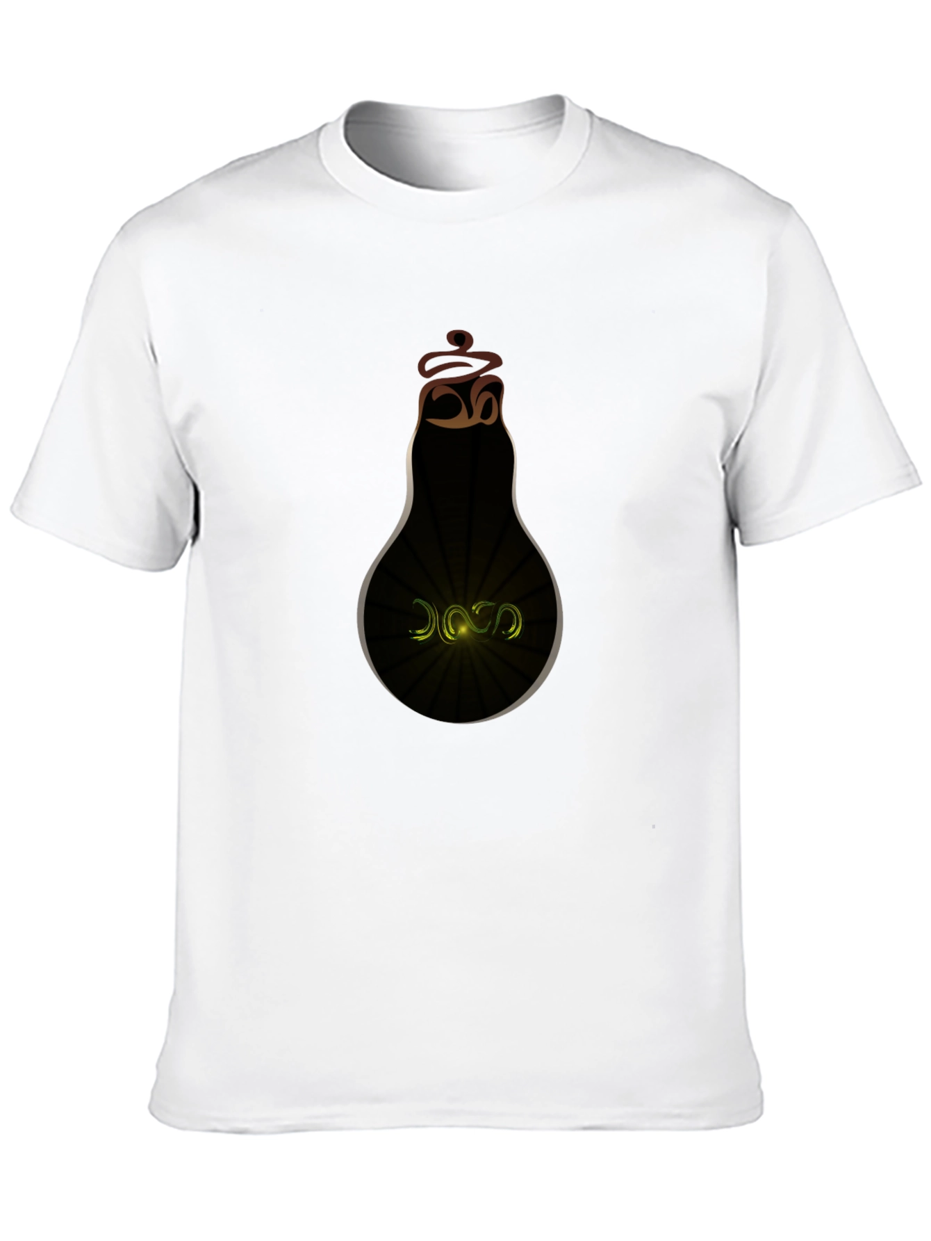 Stylish Black T-Shirt with Light Bulb Design