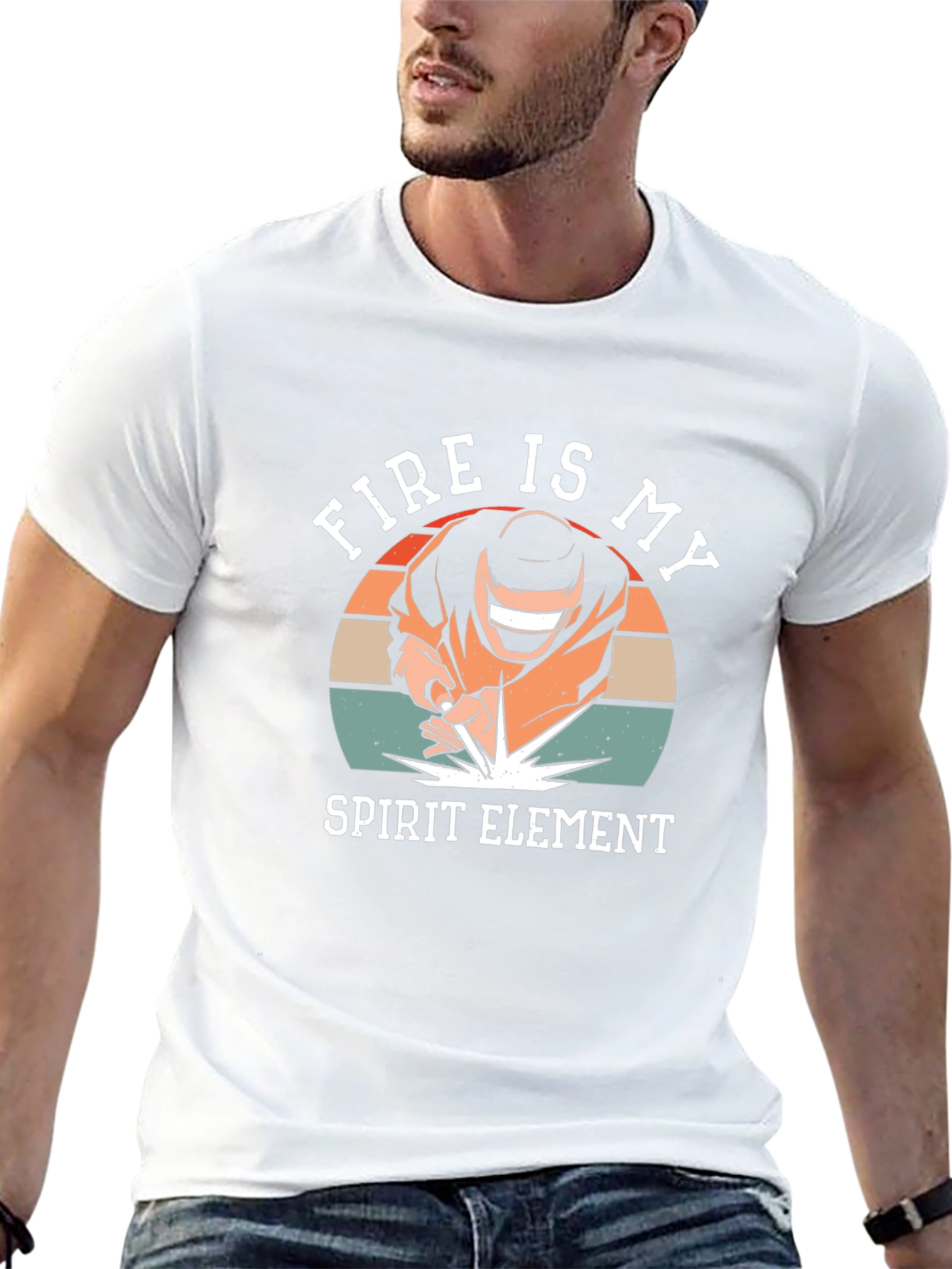Fire Is My Spirit Element Black T-Shirt